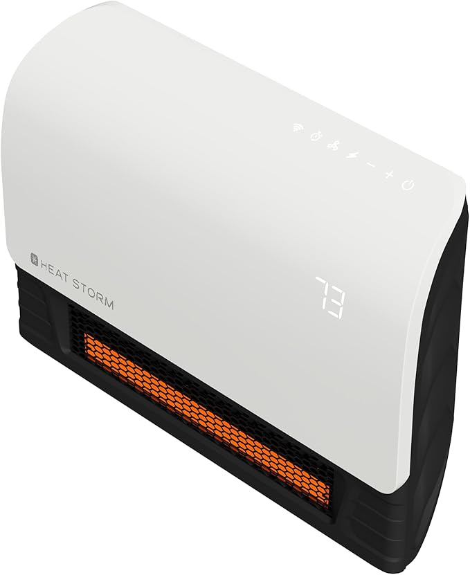 Heat Storm 1500-Watt Sedona WiFi Infrared Wall Mountable Heater,White
