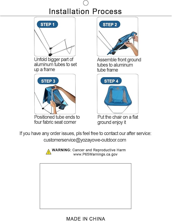 Ultralight Folding Camping Chair Low Lightweight Foldable Camp Chairs with Carry Bag for Hiking, Backpacking, Picnic, Outdoor Concert, Sports Events, Beach