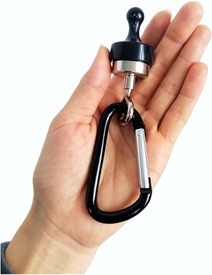 4Pack Camping tent Magnet,Magnetic Hooks for Canopy, Magnet Clip Hanger with Carabiner for Camping, Heavy Duty Earth Magnets, Cruise Hanging, Multifunctional Tent Canopy, Suitable Tents Swivel Snap