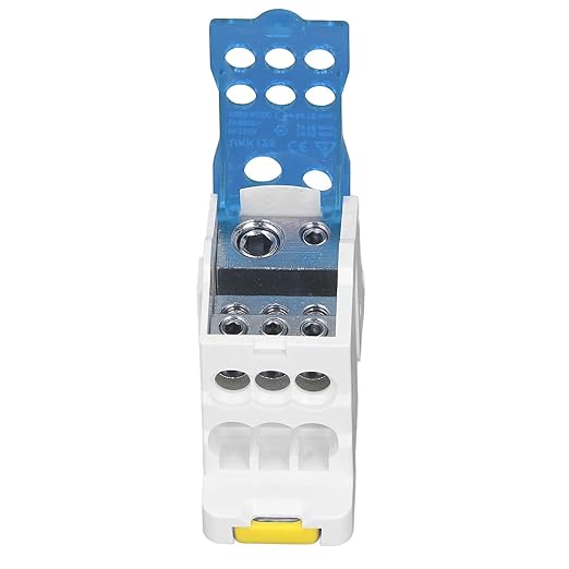 DIN Rail Distribution Box,690V 125A Positions Screw Terminal Block Junction Box Breaker Box Circuit Breaker Distribution Box for Various Power Distribution Needs (Blue, 125A)