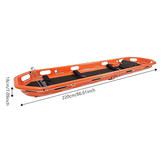 Rescue Basket Stretcher with Lifting Sling, Emergency Stretcher for Air/Sea/Mountain Rescue, 595lbs Load, Detachable, ABS & Stainless Steel