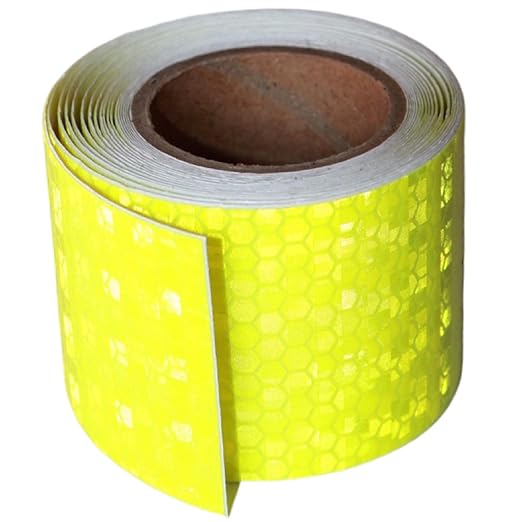 Fluorescent Yellow Reflective Tape Outdoor Waterproof 2 inch Wide, High Visibility Safety Warning Reflector Sticker Strips (11 feet)