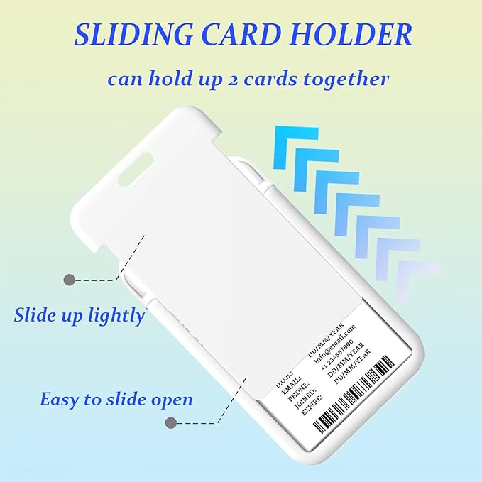 White ID Badge Holder Lanyards for ID Badge Reel Retractable Heavy Duty Lanyard with ID Holder Office Essentials for Men Clip ID Card Holder for Teacher Women Work Office
