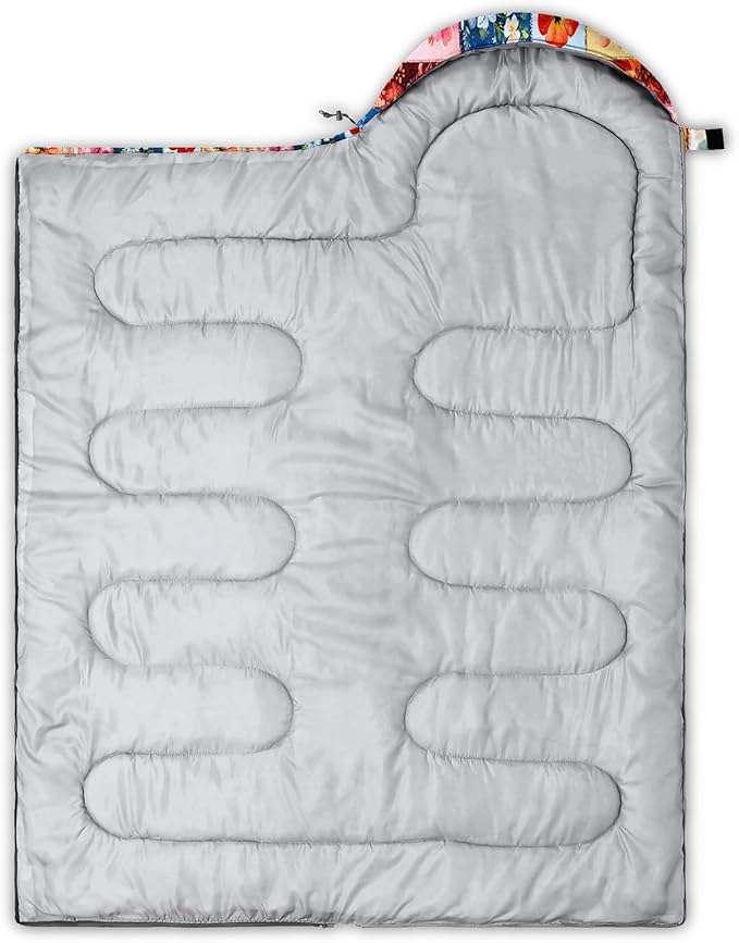 QOOMO Camping Sleeping Bags,3 Season Warm & Cool Weather,Lightweight,Waterproof Sleeping Bags for Adults & Kids,Traveling,and Outdoors,Camping Gear Equipment