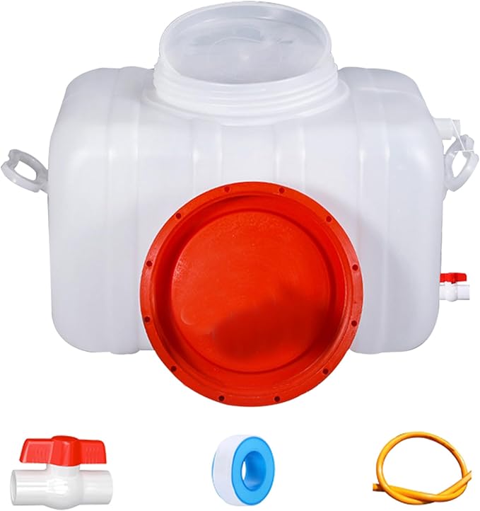 53 Gallon Water Storage Container with 3M Water Pipe, Portable Plastic Water Carrier Large Capacity Water Tank Thick Water Dispenser for Household Outdoor Camping RV Self-Driving(Size:200L/52.8Gallon)