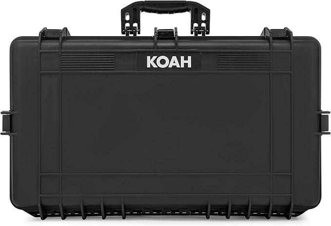 Koah Weatherproof Hard Case with Customizable Foam (28.3" x 16.9" x 7.0" Inch outer, 25.4" x 13.7" x 6.4" inner)