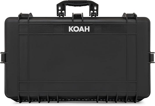 Koah Weatherproof Hard Case with Customizable Foam (28.3" x 16.9" x 7.0" Inch outer, 25.4" x 13.7" x 6.4" inner)