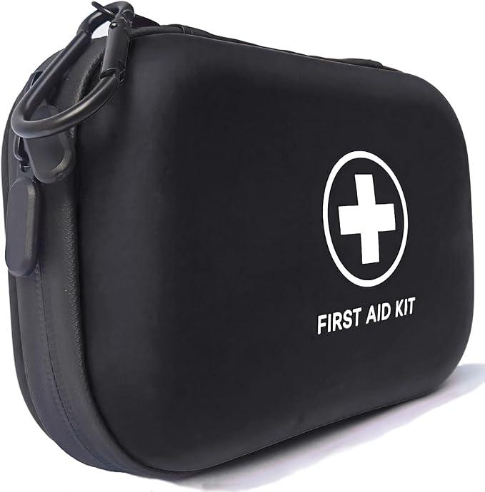 First Aid Kit 150 Piece Emergency Kit for Home, Camping, Cars, Hiking, Travel, Outdoor, Adventure Portable Survival IFAK Kits (Black)