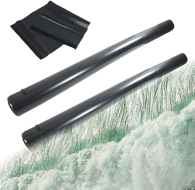 2 Pack PVC Flood Barriers Bags, 11.8Ft x 6.7 in Inflatable Flood Barriers for Home Water Barrier Bag Reusable Flood Prevention Barriers Sandbag Alternative for Home Outdoor Flood