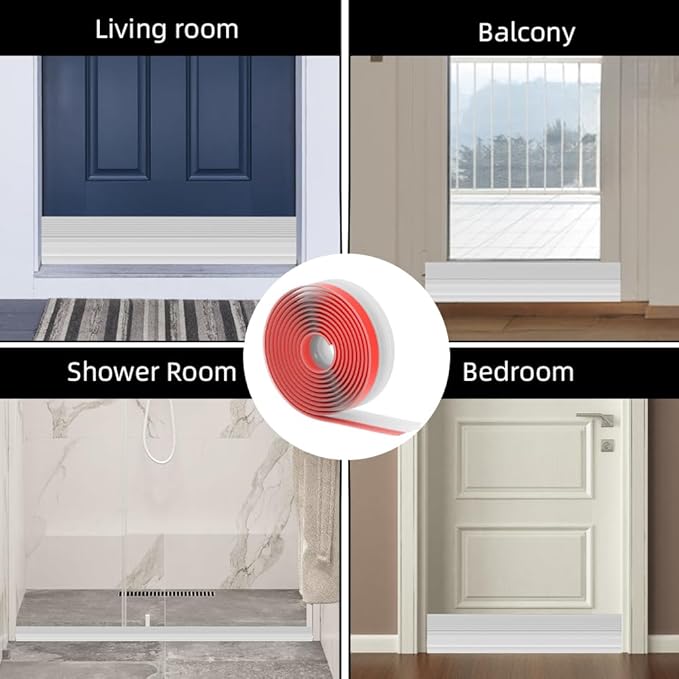 Door Draft Stopper for Bottom of Door, Adjustable Weather Stripping Door Seal for Cold Insulation, Under Door Sweep for Exterior & Interior Doors, Door Bottom Seal Blocker Noise (78inch,Transparent)