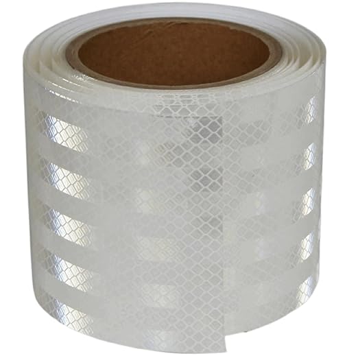 White Reflective Tape 4 inch Wide for Cars, Outdoor Waterproof High Visibility Safety Warning Reflector Sticker Strips (11 feet)