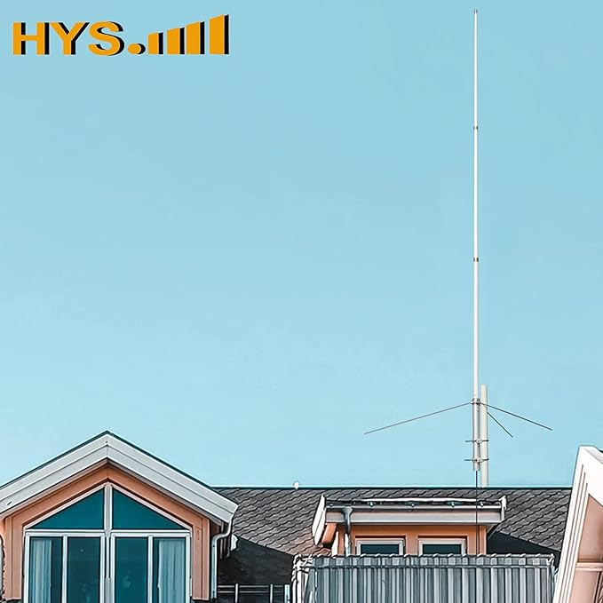 HYS Pre-Tuned 462MHz-467MHz UHF Amateur Base Antenna, GMRS Base Station Antenna, Outdoor 7.5ft (86.6inchs) Long-Range 8.5dBi, Pole Mast Mount (SO239-UHF Female)
