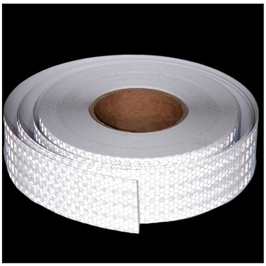 White Non Fading Reflective Tape Outdoor Waterproof 2 inch Wide for Truck, High Visibility Safety Adhesive Stickers (166 feet)