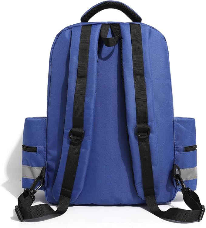 First Aid Backpack - Empty First Responder Bag for Trauma Medical Kit - Safety Backpack - Paramedic Bag - Blue