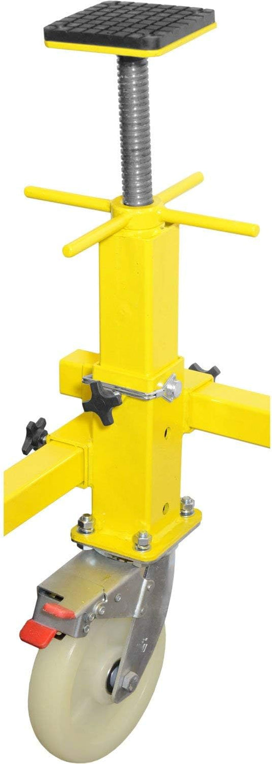 JEGS Auto Body Restoration Cart | 2000 LBS Capacity | Heavy-Duty Square Tube Steel Construction | Yellow Finish