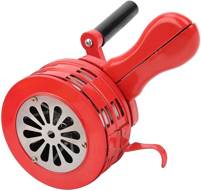 Zerodis Hand Crank Siren, Horns & Sirens Portable Manual Operated Metal Alarm Alarming Horn Emergency Safety Warning for Factories Schools Troops Disasters Hand Crank