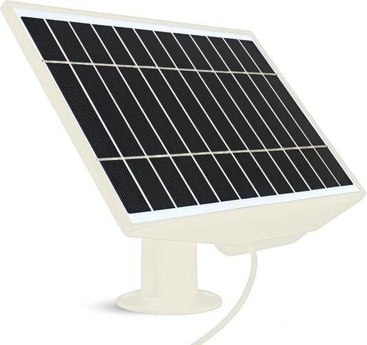 8W Solar Panel for Ring Stick Up Cam, Stick Up Cam Pro, Spotlight Cam Plus, Spotlight Cam Pro - White