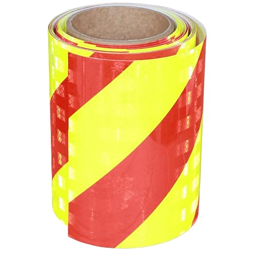 Industrial Non Fading Reflective Tape 6 inch Wide, Outdoor Waterproof High Visibility Safety Caution Adhesive Reflector Strips (10 feet)
