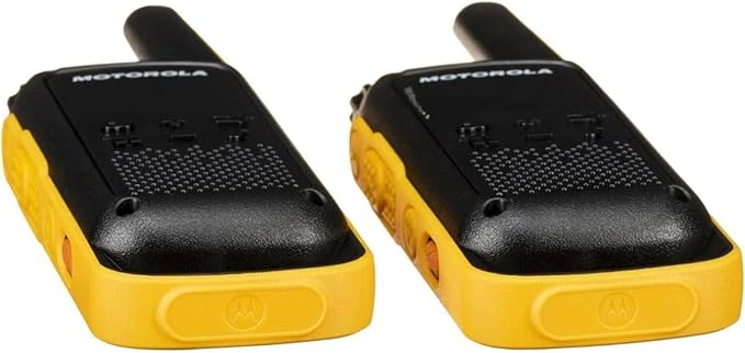 Motorola Talkabout T470 Two Way Radio 10-Pack Walkie Talkies Black/Yellow Rechargeable