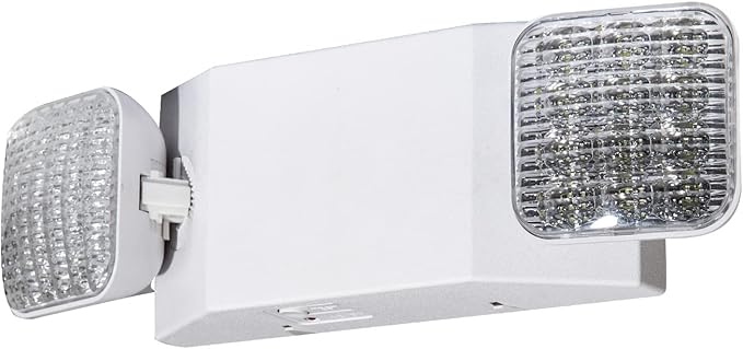 CM MZY Emergency Lights with Battery Backup,Commercial Emergency Light,Two Adjustable LED Light Head Emergency Lighting Fixtures,120V/277V AC, UL Certified,1 Pack