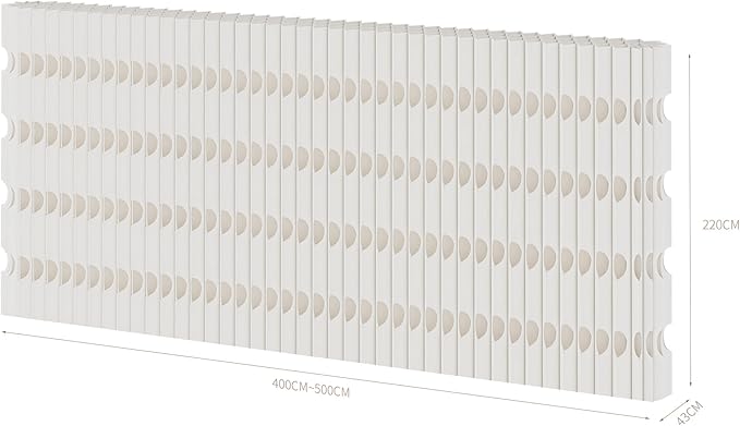 Foldable Room Divider Privacy Screens Movable Temporary Wall Space Partition, 5.25~9.19 FT Tall, 6.56~16.4 FT Width, Choice of Various Sizes and Styles