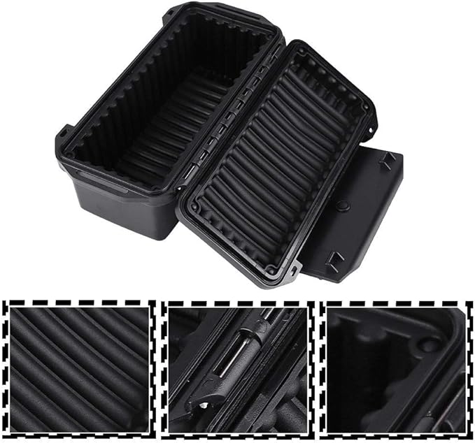 Outdoor Shockproof AntiPressure Airtight Survival Case Waterproof Container Storage Carry Box Sealed Case Fishing Carry Box (C) everyday carry waterproof box