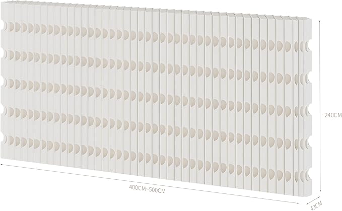 Foldable Room Divider Privacy Screens Movable Temporary Wall Space Partition, 5.25~9.19 FT Tall, 6.56~16.4 FT Width, Choice of Various Sizes and Styles