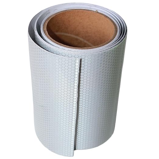 Non Fading Reflective Tape Silver 6 inch Wide, Outdoor Waterproof High Visibility Safety Warning Adhesive Stickers Strips (10 feet)