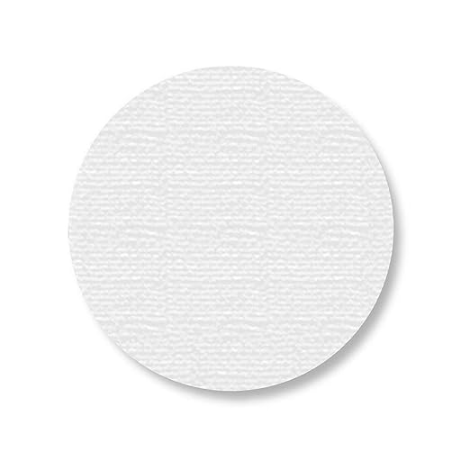 Mighty Line 2.7" Solid Dot Shaped Floor Marking Tape for Safety, Caution, Warning, Heavy-Duty, Peel and Stick, Adhesive Circle Spots, Industrial Quality, White, Pack of 100