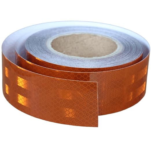 Brown Non Fading Reflective Tape Outdoor Waterproof 2 inch Wide for Truck, High Visibility Safety Adhesive Stickers (66 feet)