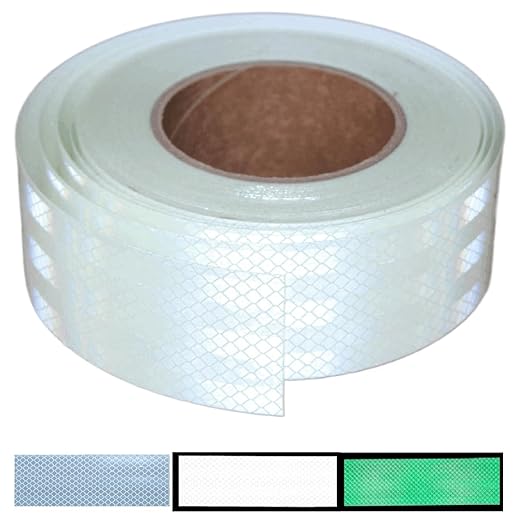 Glow in The Dark Reflective Tape 2 inch Wide, Outdoor Waterproof Hazard Conspicuity Warning Industrial Marking Tape (66 feet)