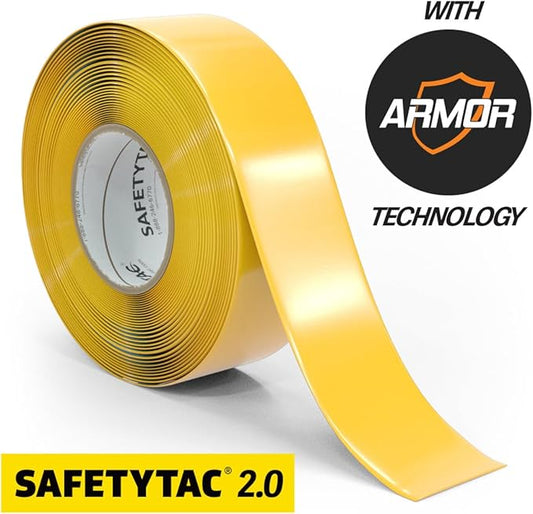 Floor Tape 2.0 with Armor Technology 4" x 50' Yellow