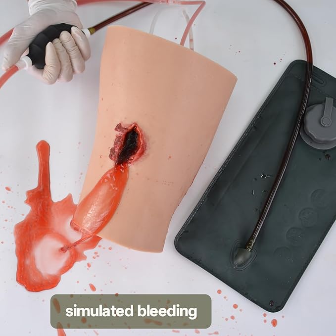 Lower Extremity Wound Packing Trainer Kit, Stop The Bleed Kit for Hemostasis Training & Tourniquet, Hemorrhage Control Thigh Bleeding Control Trainer for Medical Education