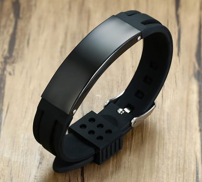 VNOX Medical Alert Bracelets for Men & Women Kids with Free Engraving Adjustable Stainless Steel Mesh Emergency Medical ID Bracelets Wristband
