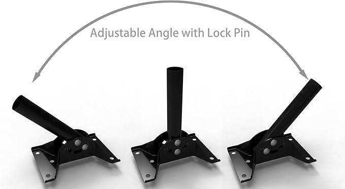 PIBIDI Adjustable Attic/Outdoor Antenna & Weather Station Mounting Pole Universal Mount Brackets - Easy Installation, Solid Structure, Weather Proof (1 1/4" Diameter, 33 1/4" Arm Length)