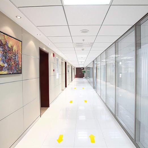 Arrow Floor Sign Tape 2"4" Marking Sticker 200 PCS Decal Tape Yellow