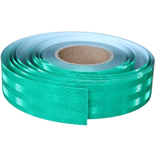 Green Non Fading Reflective Tape Outdoor Waterproof 2 inch Wide for Truck, High Visibility Safety Adhesive Stickers Strips (166 feet)