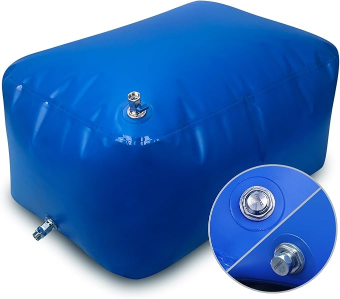 Water Storage Bladder for Drinking, TPU Water Bladder Tank, No BPA & PVC Portable Collapsible Flexible Container for RV Camping, Emergency Water Supply & Irrigation, Food-Grade Materials, 100 Gallon