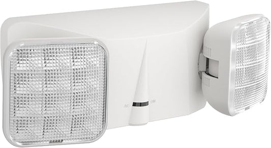 1 Pack LED Emergency Lights with Battery Backup, Two Head Adjustable Commercial Emergency Lights, UL Listed, AC 120/277V, Hardwired Emergency Exit Light Fixtures for Business/Home.