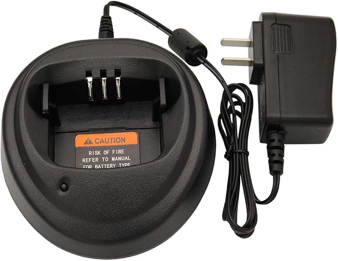 Desktop Charger DC 12V/24V Car Charger Compatible with Motorola CP200 CP340 CP360 CP380 CP040 CP140 PM400 PR400 NNTN4496 NNTN4497 NNTN4970 WPLN4137 WPLN4138