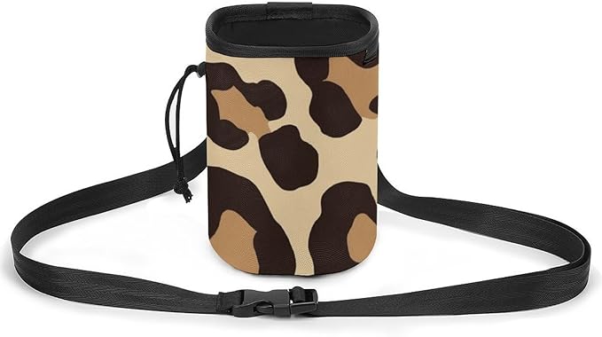 Portable Travel Dog Carrier Bag, Fashion Pet Training Package, Puppy Snack Pocket with Adjustable Waist Belt for Cat Dog Puppy Cool Cheetah Leopard Print