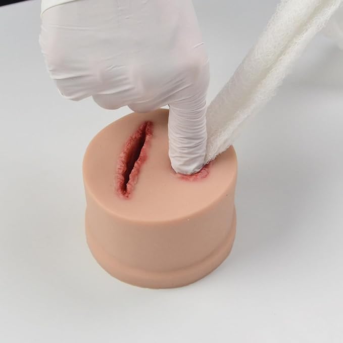 2-in-1 Wound Packing Task Trainer, Bleeding Control Kit Trainer, Stop The Bleed Practice Kit for Medical Education, First Aid Emergency Practice, Military Trauma