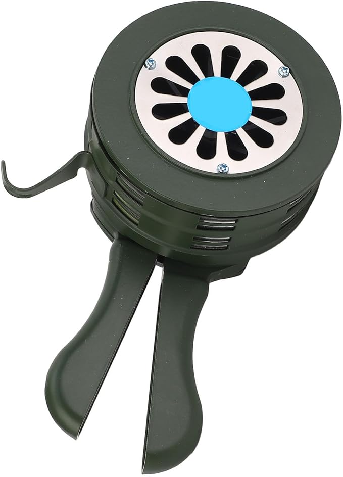 WALFRONT Manual Operated Hand Crank Siren Horn, Aluminum Alloy, 110dB Loud Alarm, Portable for Factories, Homes, Schools, Oil Depots