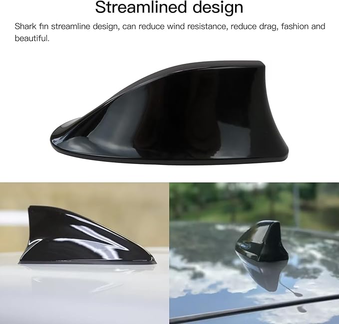 for Preferred Sedan 4-Door Ultimate Hatchback4-Door Ultimate Sedan 4-Door Radio Aerial Signal Antenna FM/AM H Fit for Hyundai Kia Roof Shark Fin Vortex Black