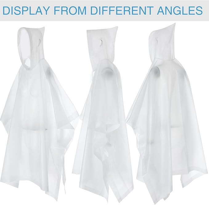 Zhehao 20 Pcs Rain Ponchos for Adult Reusable Waterproof Plastic Rain Coat