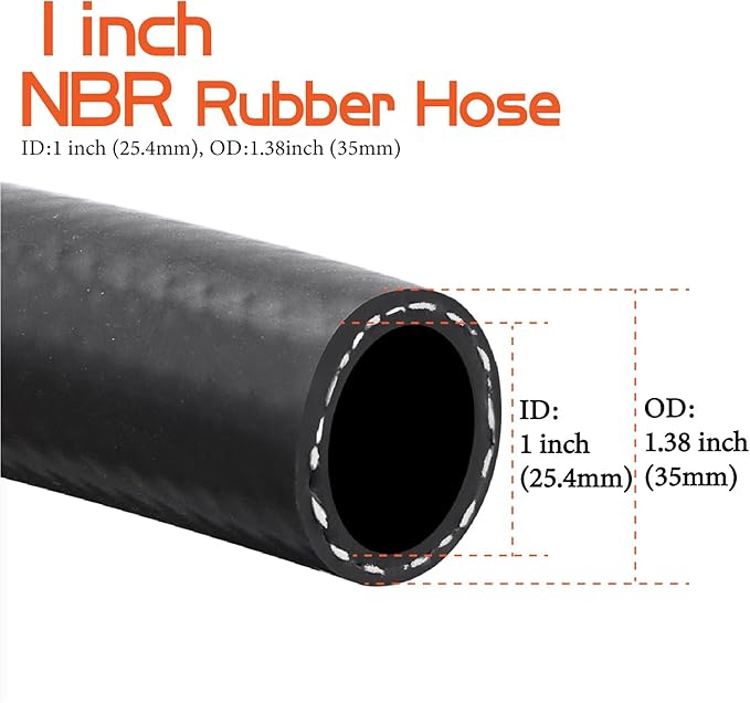 1" Fuel Transfer Hose 20FT,Farm Pump Hose with Male NPT Fittings for Gasoline,Diesel,Biodiesel…