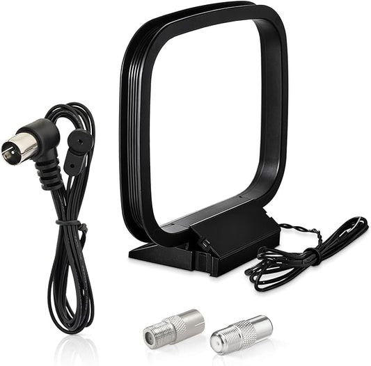 75 Ohm FM Antenna AM Loop Antenna for Pioneer Yamaha Marantz Onkyo Indoor HD Radio FM Radio Bluetooth Home Stereo Receiver AV Audio Video Home Theater Receiver Power