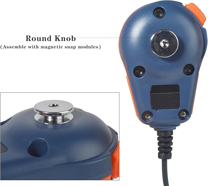 UAYESOK QX-18 HT Magnetic Mic 2 pin K Type for Kenwood Baofeng Retevis QuanSheng Pxton PUXING TYT WouXun Linton WEIERWEI Sanzuco Radioddity Arcshell BTECH Rapid TIDRADIO Samcom Ham Radios (Blue)