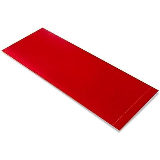 Mighty Line Floor Marking Tape Strips for Safety, Caution, Warning, Heavy-Duty, Peel and Stick, Adhesive, Industrial Quality, Red, 6" by 10"