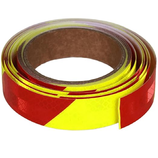 Non Fading Reflective Tape 1 inch Wide, Outdoor Waterproof High Visibility Safety Caution Warning Adhesive Stickers Strips (16 feet)